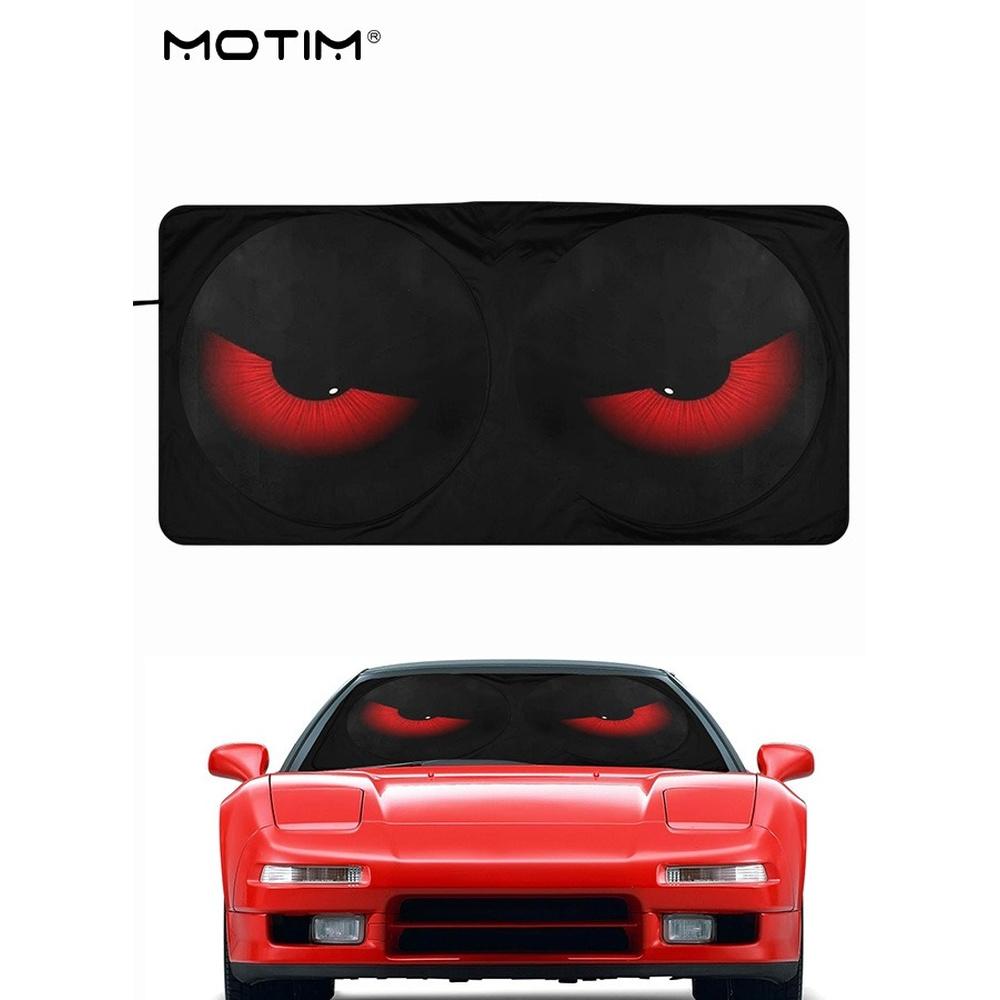 

Car Windshield Sun Shade 59*27.6 CM Car Sun Shade Funny Evil Eyes Car Sun Visor for Car Windshield Wear-Resistant Black Tape Foldable