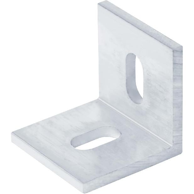 20 Pcs 1-5/8  x 1-5/8  x 1-5/8  Aluminum Slightly Slot L Right Angle Mounting Bracket, 5/32  Thick 1-1/8 x1-5/8 x1-1/8