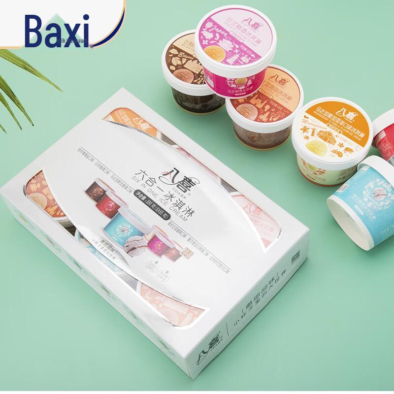 Baxy Ice Cream Treasure Collection 6-in-1 Mixed Flavor Cups