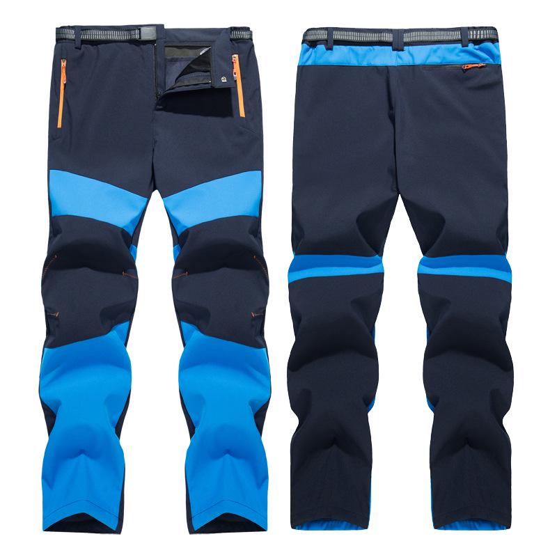 Men's Thickened Ski Pants: Fleece-Lined, Windproof, Water-Repellent, Plus Sizes for Autumn/Winter Mountaineering