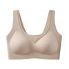 Invisible Lift Seamless Breathable Bra with Fixed Cups and Lace for Side Support - Women's Summer Collection