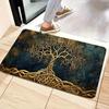 VIKAMA Evergreen Tree Carpet Vigorous Tree Doormat Good Luck Welcome Mat Rug For Bedroom Carpet For Live Room Home Decor