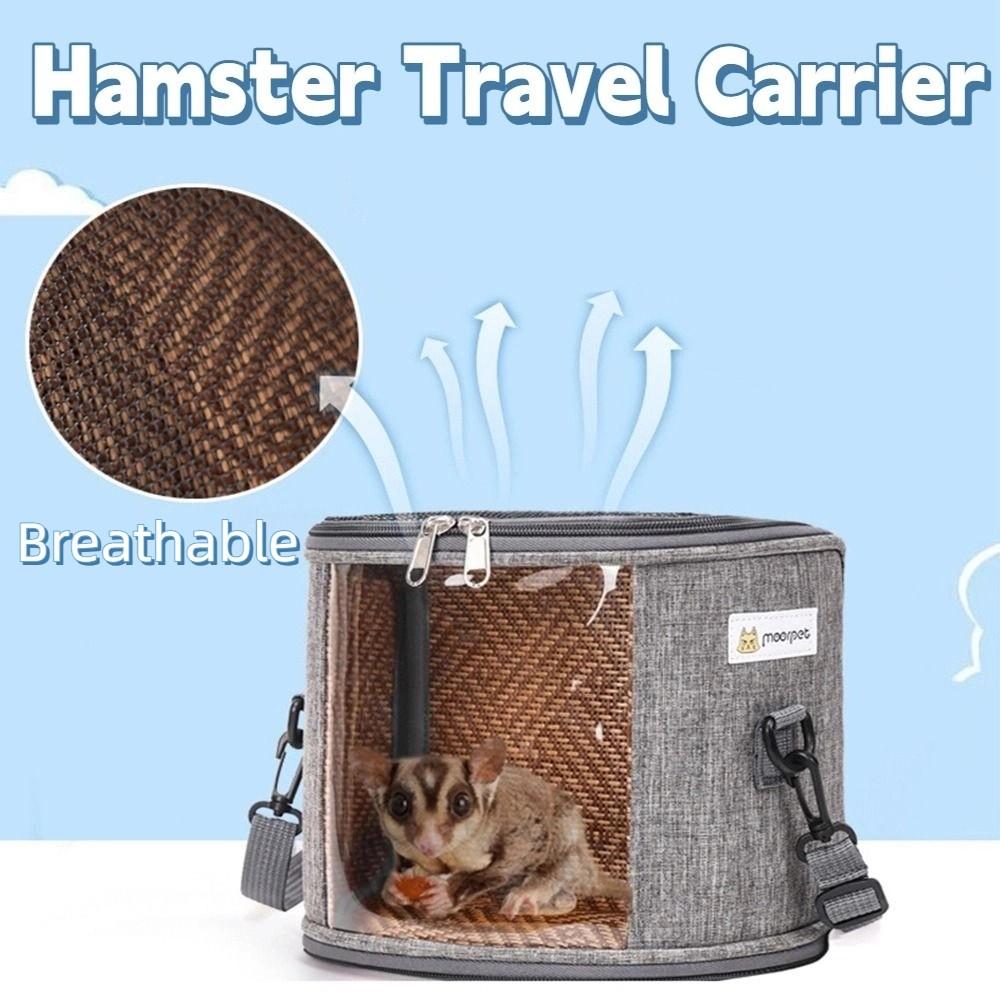 Handheld Hamster Travel Carrier Clear View Guinea Pig Carry Bag Chinchilla Outdoor Cage  Parrot