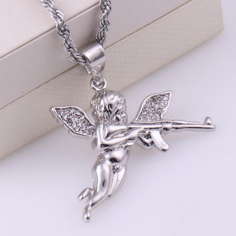 Avenging Angel Necklace Pendant Men's and Women's Hip Hop Accessories