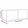 TV Cabinet Set 8 pcs Black Oak Effect Wood Based Panel