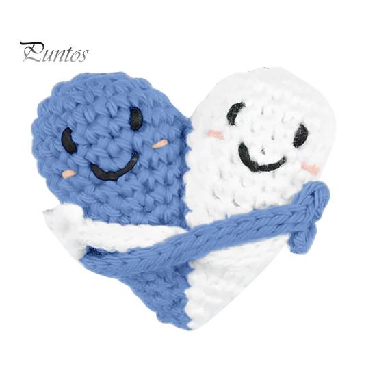 

Вязаные крючком карманные сердечки, два обнимающихся сердца, вязаные крючком вручную карманные обнимающиеся сердечки, вязаная крючком игрушка, подарки для отношений на расстоянии для любимого, семьи и друга синий