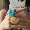 Bohemia Ocean Style Natural Conch Shell Shaped Crystal Adjustable Open Metal Rings for Women Holiday Gift Travel Party Zircon