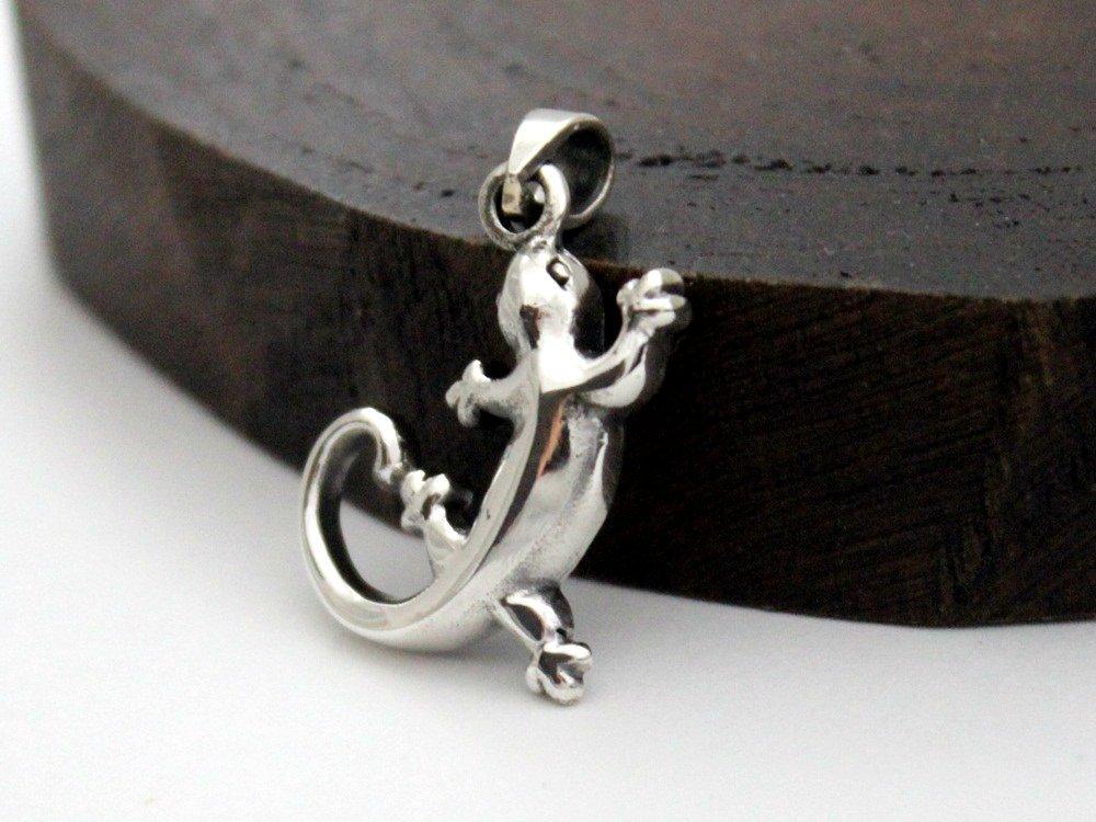 [World Accessories Carmelo] Polynesia Hawaii Maori Lizard Tribe Pendant Top Sterling Silver 925