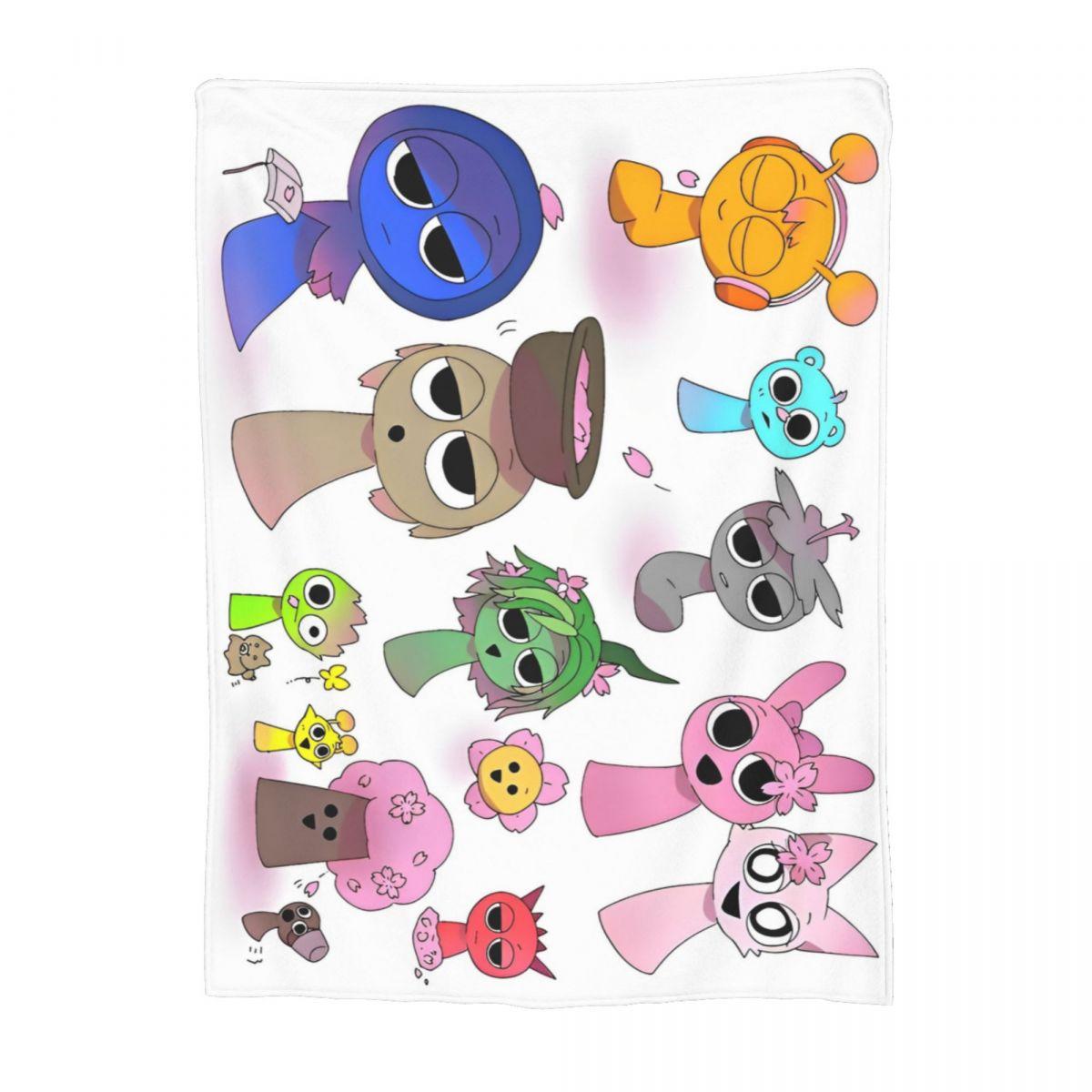 

Funny Sprunki Game Bruh Blanket Warm Cozy Fluffy Cartoon Throw Blankets for Couch 50x60 Inch Multi-size Rug Piece 200x150cm 80x60in