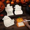 4PCS Unpainted Craft Frames Unfinished Wood Frame for Kid Adult Art Painting Photo Wall Ornament Halloween Supplies