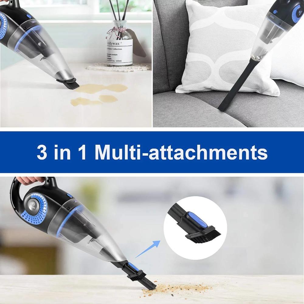 Nass-Trocken-Handstaubsauger, Kabellose Handstaubsauger, Leichtgewicht, für Auto, Schwarz, mit Kontinuierlicher Starker 8500pa Saugleistung