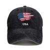 Distressed USA Flag Baseball Cap Polyester Adjustable Outdoor Summer Travel Hat