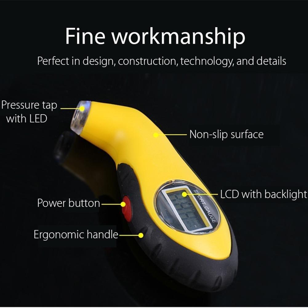 Universal Car Digital Tire Pressure Tool Gauge Car Motorcycle Bike Mini Digital Tire Diagnostic LCD Display