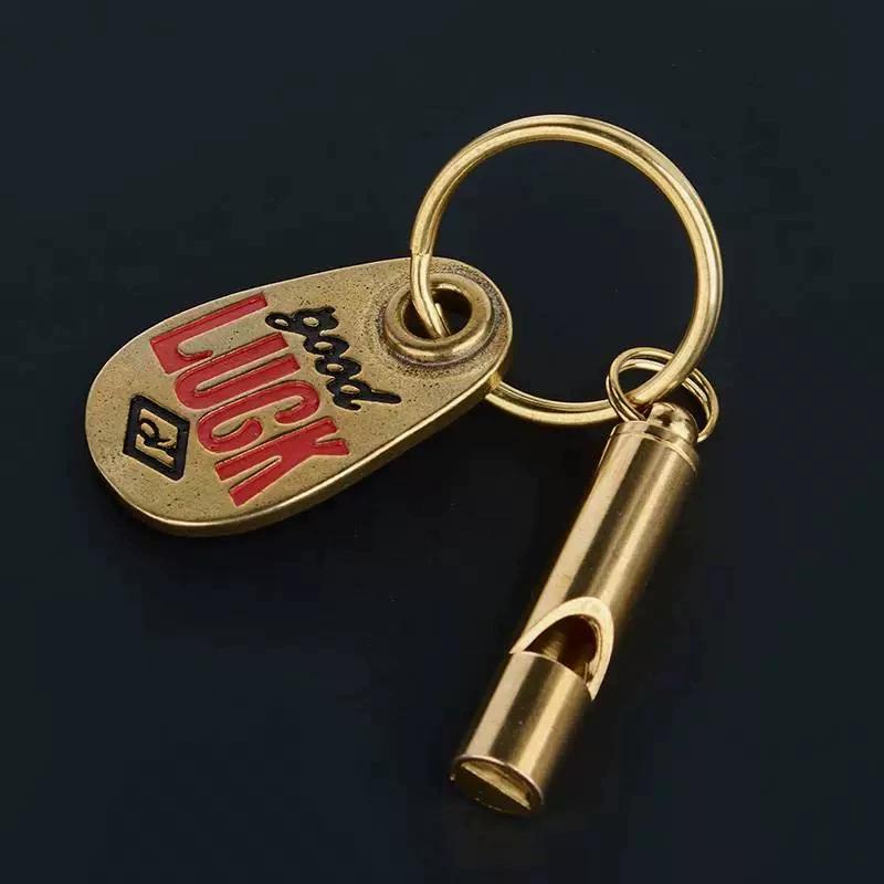 Brass Goodluck Motorcycle Car Keychain Male Trend Personality Creative Trend Brand Ami Kaji Accessories