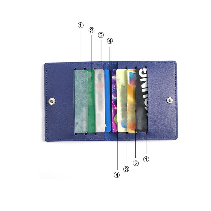 1Pc PU Leather Short ID Wallet Business Ultra Thin Credit Card Bags Purse Hasp Card Holder