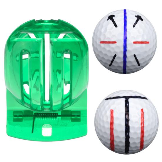 Golf Ball Liner Clip Triple Line Drawing Marker Stencil Template Portable Golf Ball Putting Alignment Marking Tool Golf Accessories