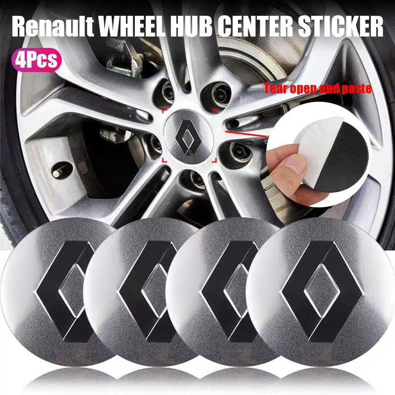 4Pcs 56mm Car Wheel Center Caps Hubcap Cover For Renault Clio Sandero Captur Megane R5 4 E-tech Scenic Austral Rafale Symbioz