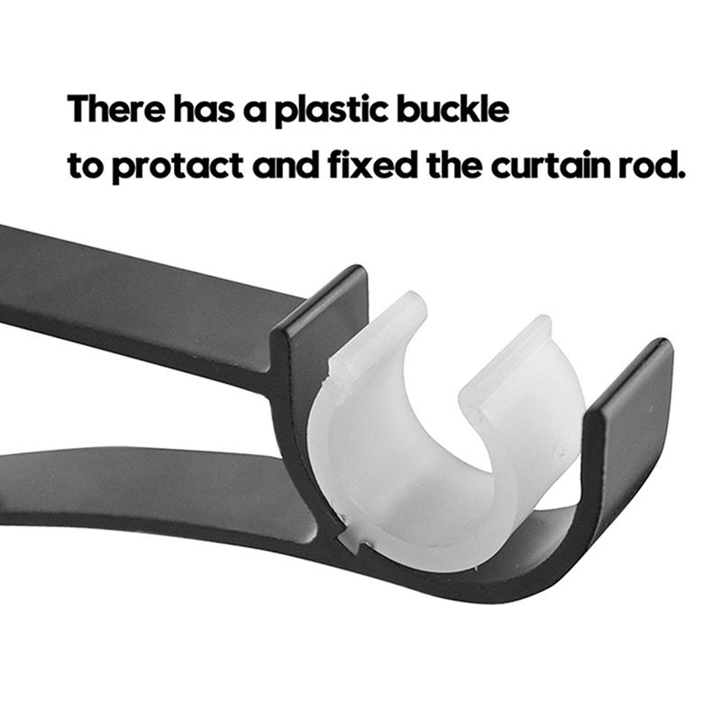 4Pcs Aluminum Alloy Double Curtain Rod Bracket Holder Set Hanging Curtain Bracket Window Track Holder For Bedroom And Home Use