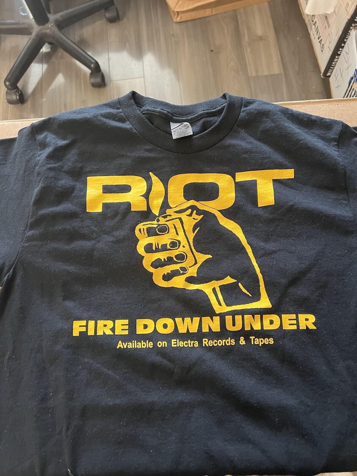 RIOT FIRE DOWN UNDER PROMOTIONAL TEE T-shirt 2XL M
