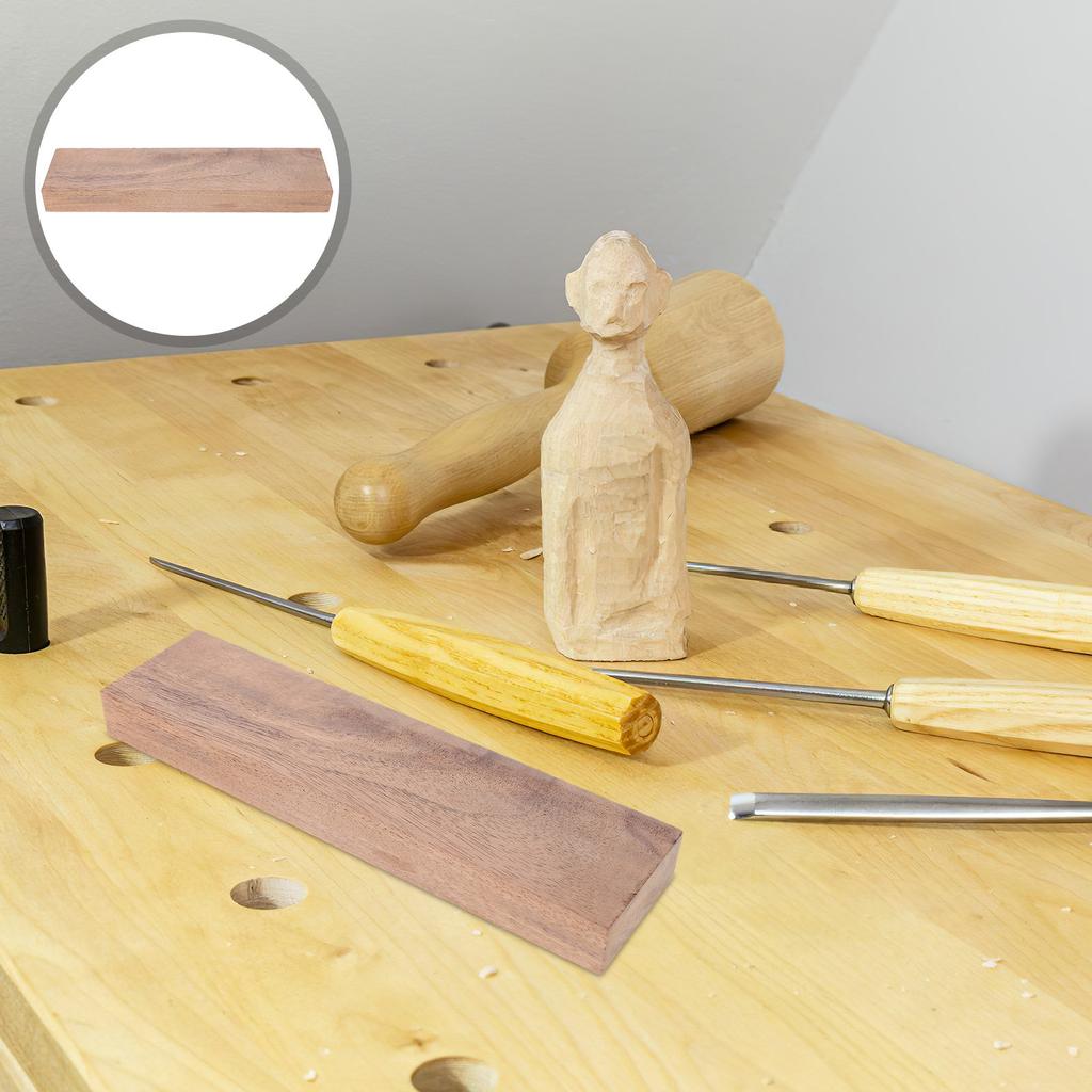 2pcs Walnut Wood Blanks For Carving 20x5cm Solid Walnut Hardwood Planks DIY Carving Wood Brown Craft Making Materials