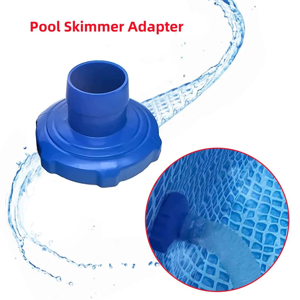1 zestaw Adapter Skimmera Basenowego i Uchwyt Ścienny Rura 80cm Biały Wąż 40mm Złączka Zaczepowa do 80mm Gwintu Wewnętrznego Niebieski Złączka Akcesoria do Czyszczenia Basenu