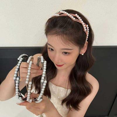 Neues Faltbares und Ausziehbares Perlenstirnband Damen Reise Tragbare Aufbewahrung Gesichtswäsche Make-up Rutschfester Haarreif Haaraccessoires