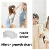 Firm Secure Paste Puzzle Mirror Growth Chart Foldable Design Height Measurement Tool  For Wall