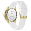 Guess Gold-Tone Crystal Watches for Women - Multi-Function Quartz Watches Female with Silicone Watch Band, 50m Waterproof for Daily Wear GW0772L3