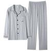 Men'S Pajamas Men'S Spring And Autumn Cotton Long-Sleeved Autumn And Winter Autumn Cotton Loungewear Set