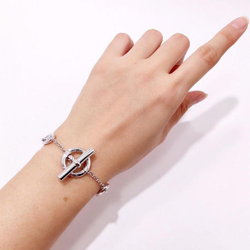 Quaste oder Schnalle Vielseitiges Hohl Einfaches Armband für Damen