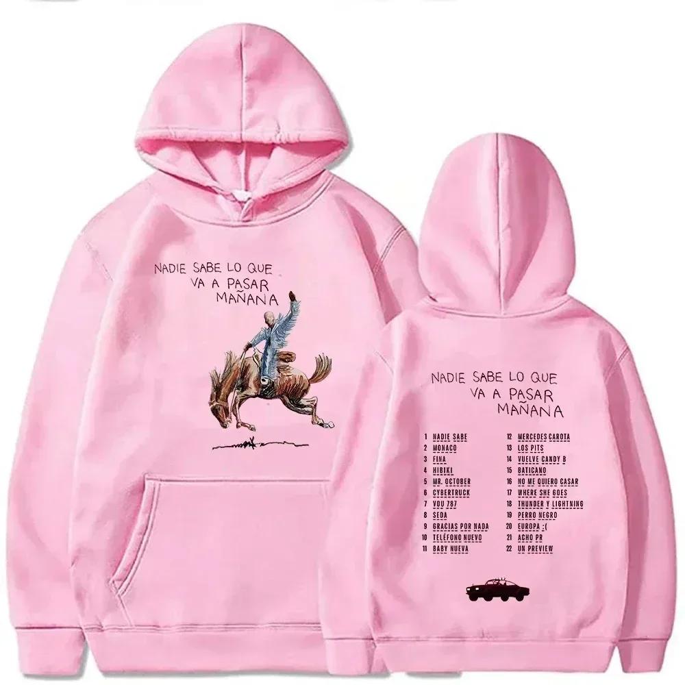 Bad Bunny New Album Nadie Sabe Lo Que Va Pasar Manana Sweatshirts Street Hoodies Clothes Casual Pullovers 90s Bad Bunny Hoodie