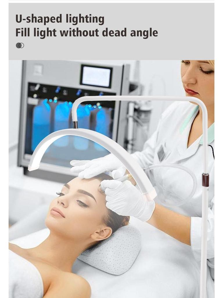 U-Shaped LED Nail Art & Beauty Light with Stepless Dimming, Eye Protection, Floor-Standing, 28-Inch