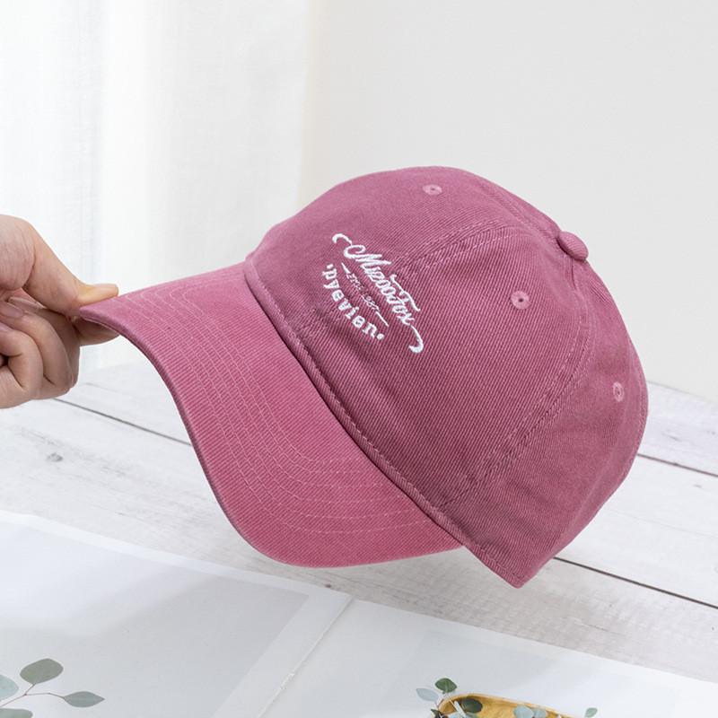 Vintage Japanese Wash Cotton Baseball Cap With Embroidery For Casual Men