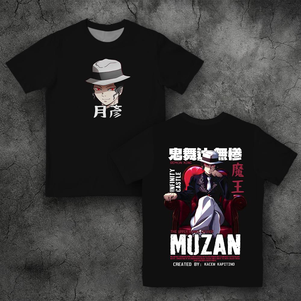 

New Hot Selling Men s T-shirt Homme Printed Pattern Short Sleeve Demon Slayer Uzui Tengen Anime Retro Unisex Round Neck Top XL