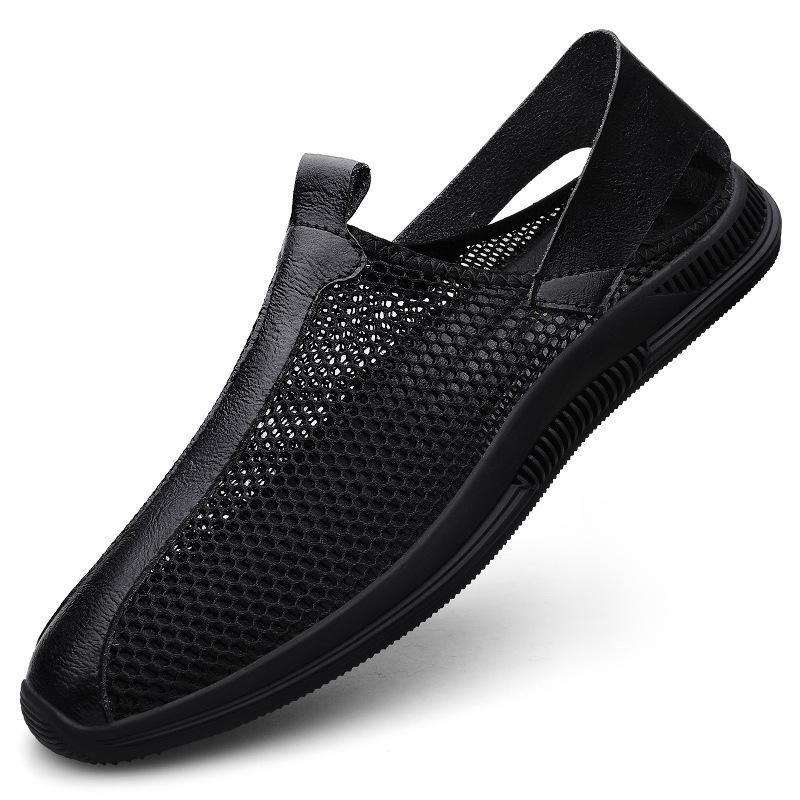 Men's Breathable Mesh Slip-On Casual Shoes, Soft Sole, Large Sizes