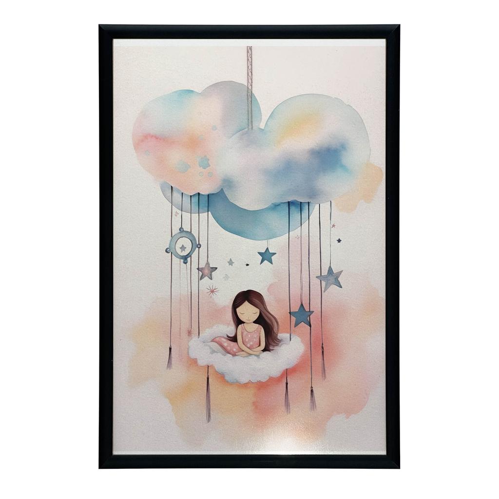 Cloud Carousel of Dreams Cloud Carousel of Dreams, 40X50 Cm, Gold Aluminum Frame, 230 Gsm Matte Paper