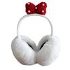 Multipurpose Plush Thermally Earmuffs With Cute Bows Design Comfortable Winter Ear Warmers For Cold Weather Activities