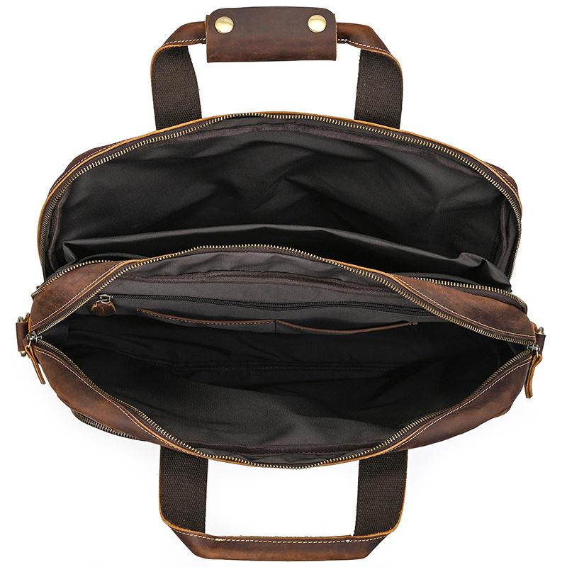 Briefcase Bag Men's Genuine Leather Briefcase Male Man Laptop Bag Natural Leather for Men Messenger Bag Large Vintage Men Bag