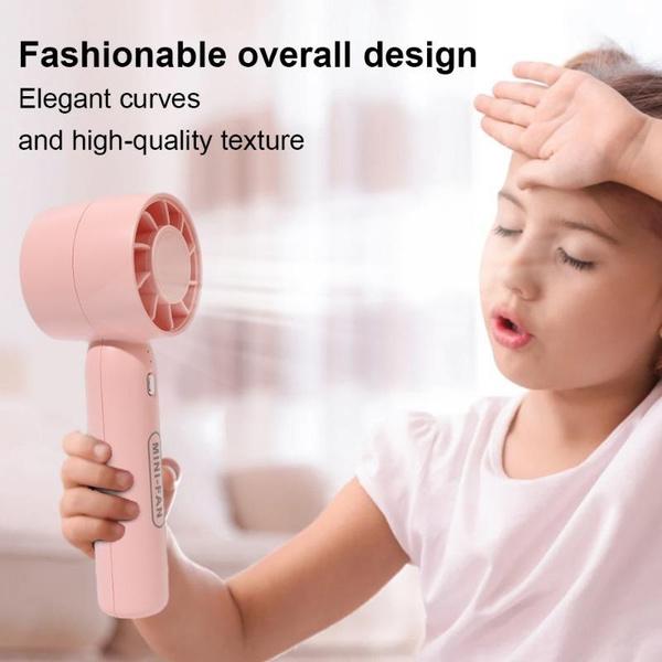 1Pc Portable Hand Fan Air Fan Cooler Outdoor Electric Fan Portable Air Conditioner Mini Cooler Cooling USB Rechargeable Cold Fan