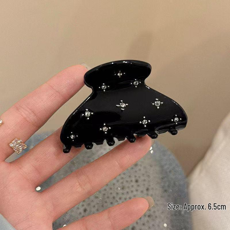 Koreanischer Eleganter Kürbisbogen Polka Dot Haarspange - Groß, Cremige Texturierte Hochsteckfrisur-Accessoire