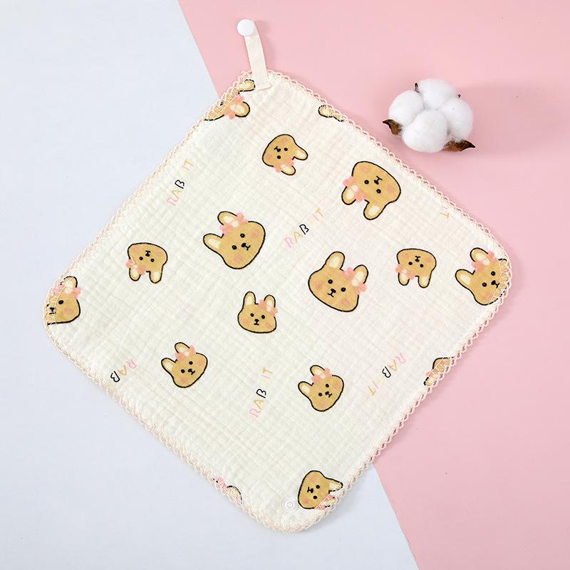 4-Layer Cotton Gauze Baby Towel - Soft, Class A, Small Square for Children and Kindergarten Use