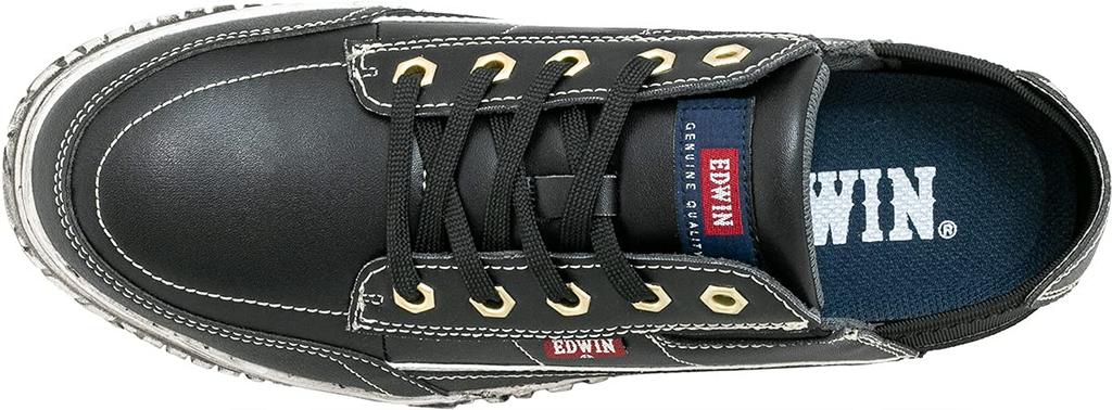 Edwin Kickback Sicherheitsschuhe mit Stahlkappe esm104 Größe Kappe, Schwarz, 26.5cm