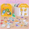 Digital Color Bus Classified Pasted Books Kids Handicraft Stickers Materials
