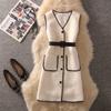 Ladies Sleeveless Vest Jacket Ladies Temperament Goddess Fan Waist Was Thin Cardigan All-match V-neck Ladies Jacket