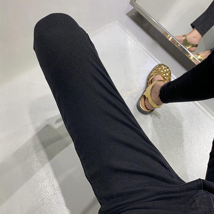 2025 High-Waisted Stretch Slimming Women's Flared Cropped Jeans for Spring/Autumn