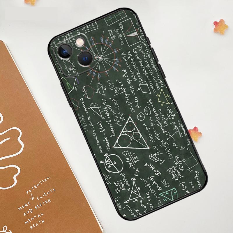 Symbol Math Science Physics Formulas Case For Apple iPhone 16 15 14 13 12 11 Pro Max Mini XR 15 16 Plus 16e Protective Cover