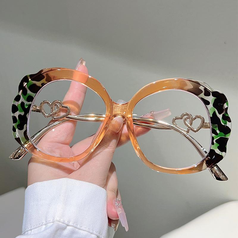 Vintage Leopard Blaulichtblockierende Optische Brille Damen Luxusmarke Designer Myopie Individuell Anfertigen Sehstärke Brillen Großes Gestell