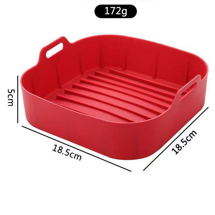 8-Inch Square Silicone Baking Pan and Mat for Air Fryer & Microwave Oven