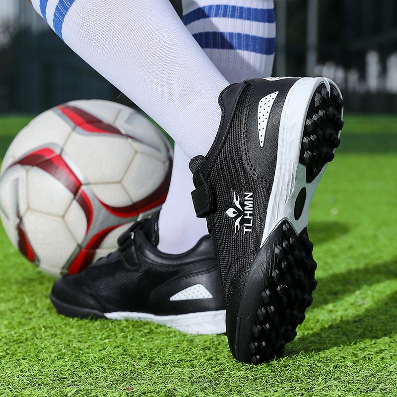 Zapatos de entrenamiento para niños y adolescentes, zapatillas de fútbol con clavos cortos, antideslizantes, resistentes al desgaste, absorbentes de golpes, de gran tamaño