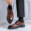 Inner heightening leather shoes men's new business dress British style casual heightening trendy shoes 1396-R